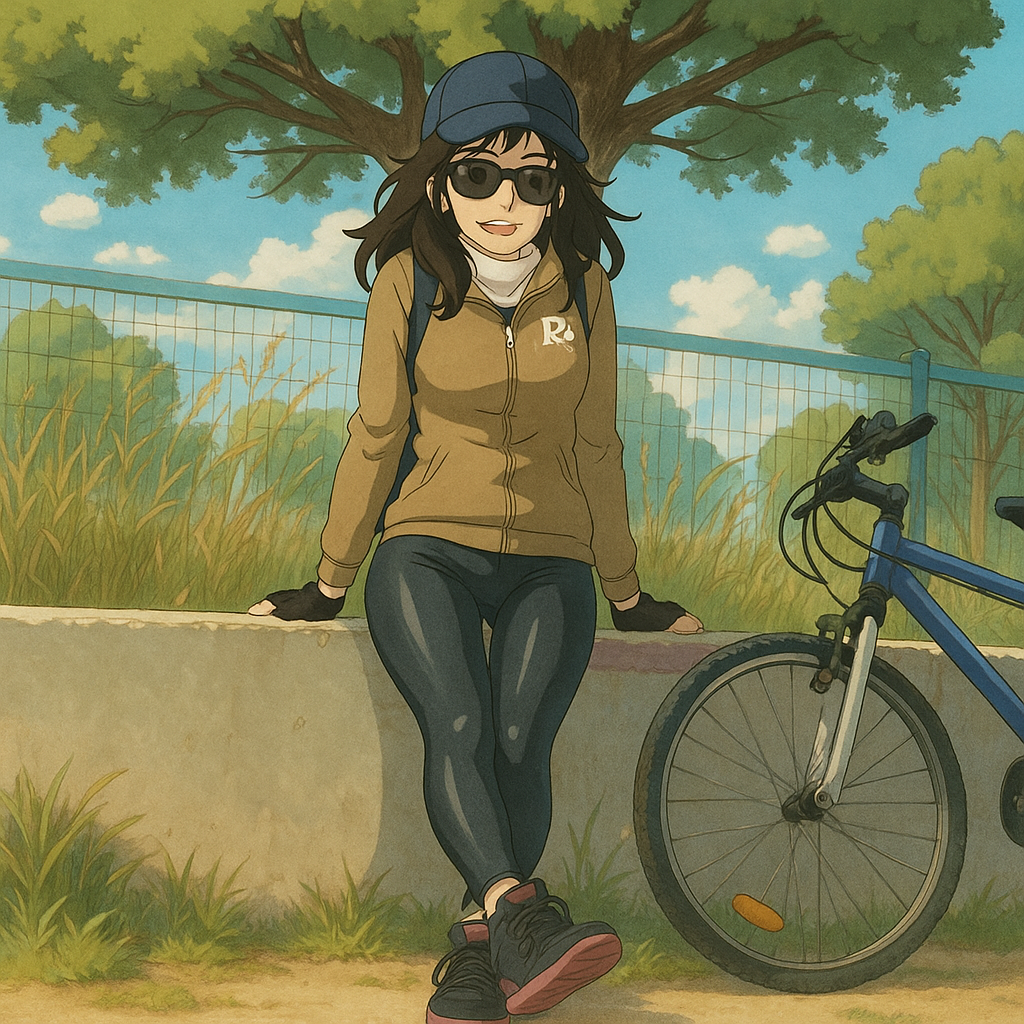 Pourriez-vous, je vous prie, transformer cette image en style Ghibli ?
On respectera:
- La tenue vestimentaire de cette femme au détail près: la même casquette, la même veste moulante de sport, les mêmes lunettes de vue, le même foulard, les mêmes baskets et le même leggins de sport noir moulant en lycra (avec effet brillant).
- Les détails physiques: même coupe de cheveux mi-longue, ondulée et BRUNE et les mêmes yeux NOISETTE clairs.
On respectera fidèlement la position corporelle ainsi que l'effet moulant du leggins.
D'avance, merci beaucoup.