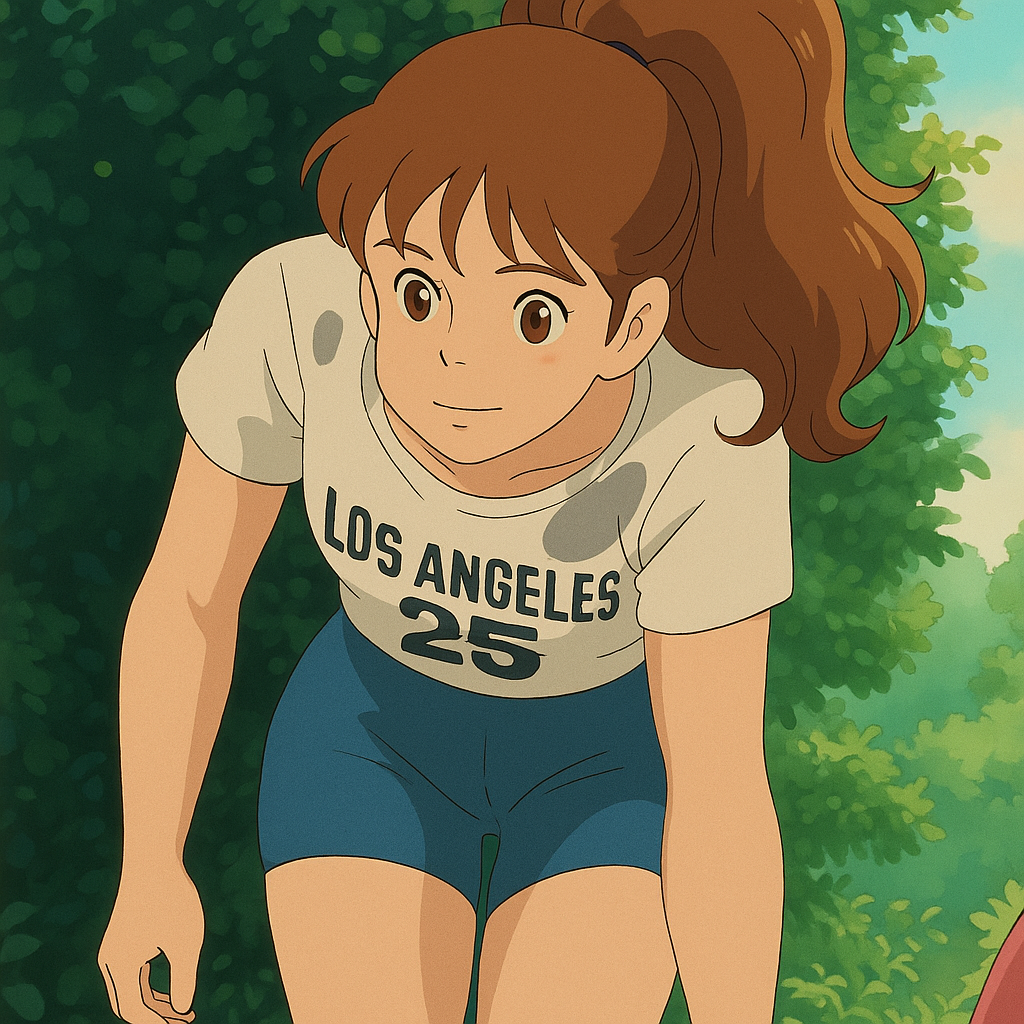 Pourriez-vous, je vous prie, transformer cette image en style Ghibli ?
On respectera fidèlement la couleur des yeux qui est NOISETTE clairs, et on restituera fidèlement les détails du short en jean de cette fille tout en le dessinant aussi moulant qu'un short cycliste, s'il vous plaît.
D'avance, merci beaucoup.