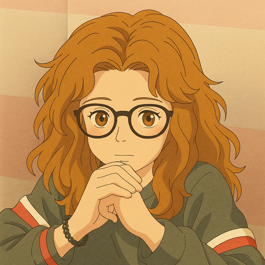 Pourriez-vous, je vous prie, transformer cette image en style Ghibli ? 
On respectera la couleur des yeux qui est NOISETTE clairs s'il vous plait. 
D'avance, merci beaucoup.
