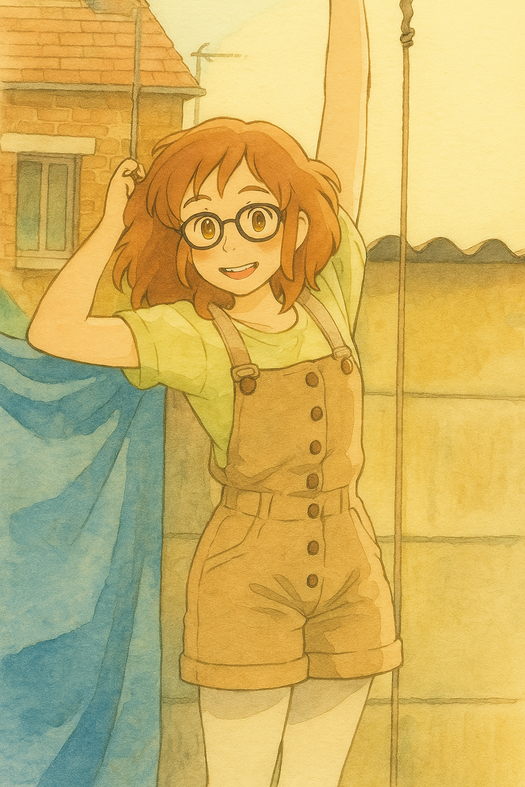 Pourriez-vous, je vous prie, transformer cette image en style Ghibli ? 
On respectera la couleur des yeux qui est NOISETTE clairs s'il vous plait. 
D'avance, merci beaucoup.
