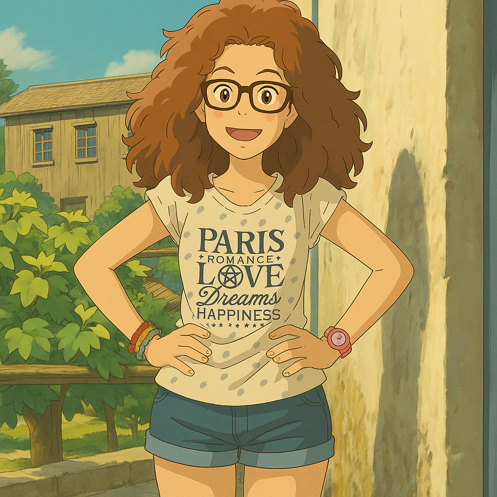 Pourriez-vous, je vous prie, transformer cette image en style Ghibli ? 
On respectera la couleur des yeux qui est NOISETTE clairs s'il vous plait. 
D'avance, merci beaucoup.
