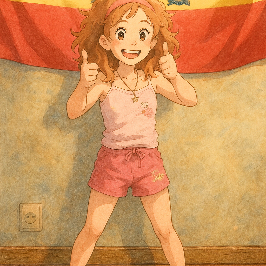 Pourriez-vous, je vous prie, transformer cette image en style Ghibli ? 
 On respectera la couleur des yeux qui est NOISETTE clairs s'il vous plait. 