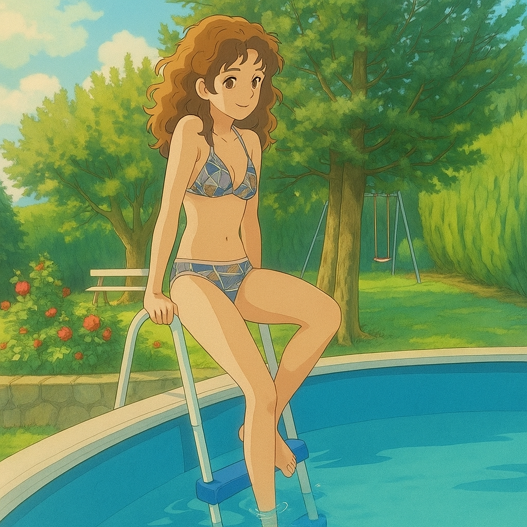 Pourriez-vous, je vous prie, transformer cette image en style Ghibli ? 
On respectera la couleur des yeux qui est NOISETTE clairs s'il vous plait. 
D'avance, merci beaucoup.
