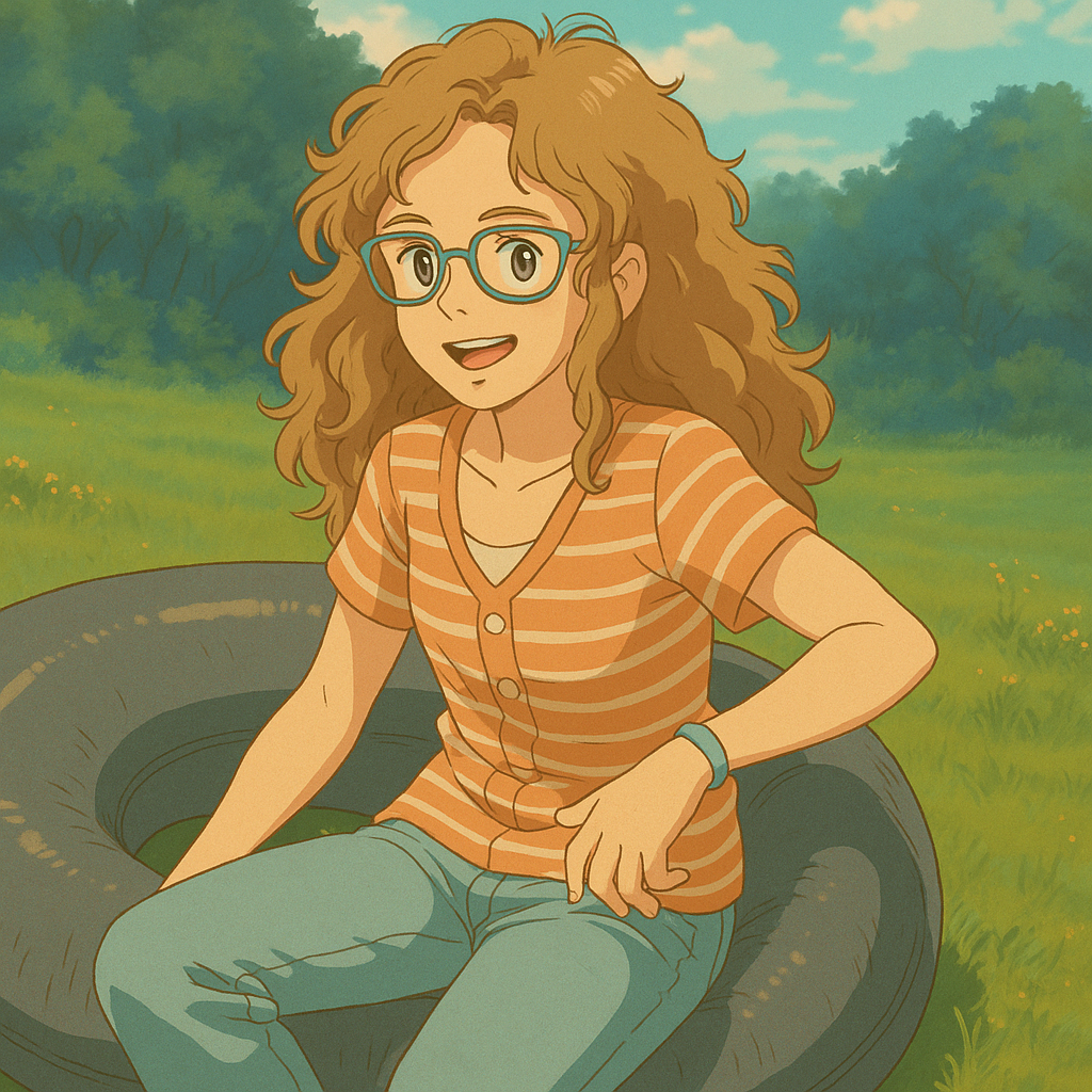 Pourriez-vous, je vous prie, transformer cette image en style Ghibli ? 
On respectera la couleur des yeux qui est NOISETTE clairs s'il vous plait. 
D'avance, merci beaucoup.
