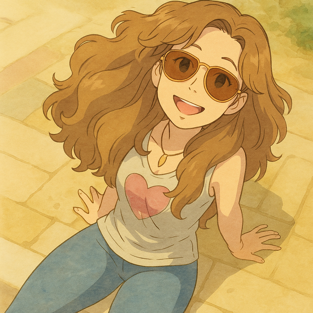 Pourriez-vous, je vous prie, transformer cette image en style Ghibli ? 
On respectera fidèlement l'apparence du leggins en le redessinant aussi moulant que sur la photo, s'il vous plaît.
D'avance, merci beaucoup.