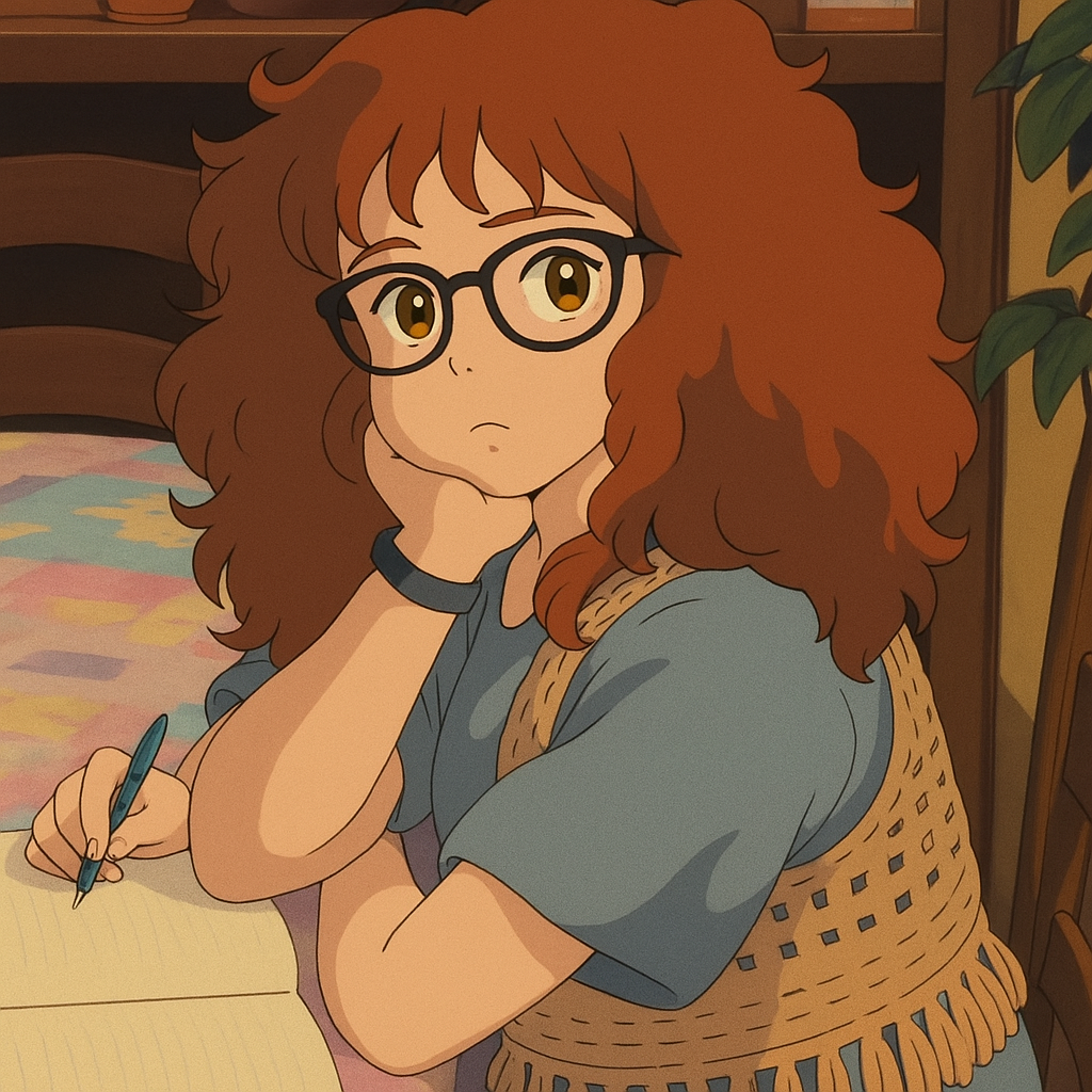 Pourriez-vous, je vous prie, transformer cette image en style Ghibli ? 
On respectera la couleur des yeux qui est NOISETTE clairs s'il vous plait. 
D'avance, merci beaucoup.
