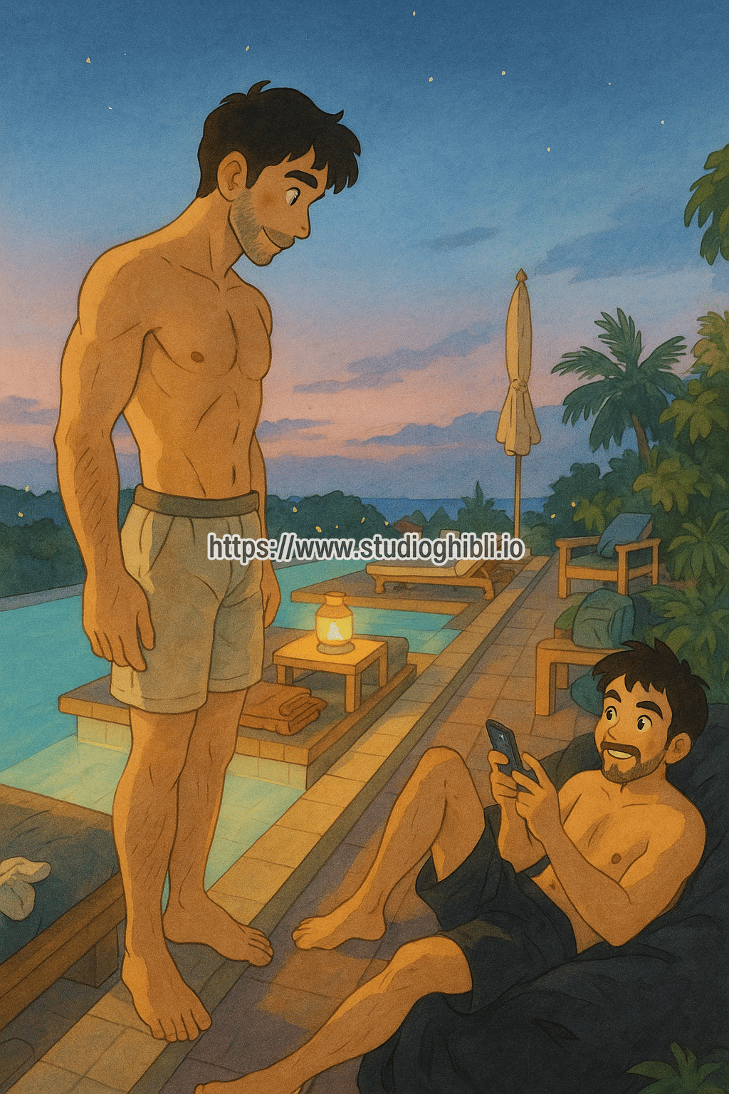Turn this image into Studio Ghibli style